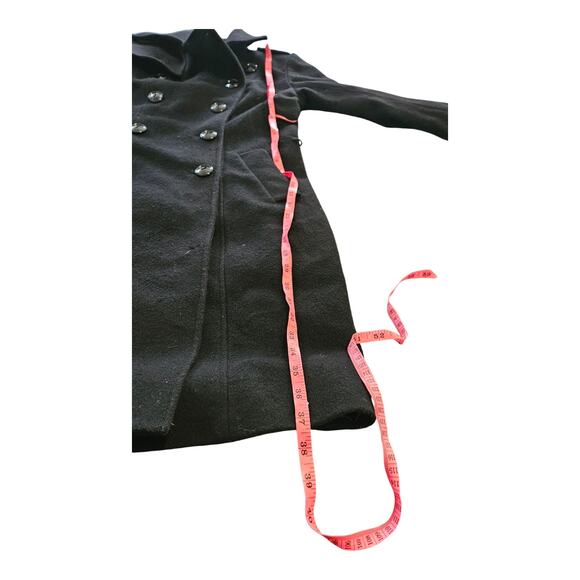 George Simonton Size 10 Black Long Sleeve Button Up Coat *flawed* - Picture 11 of 12